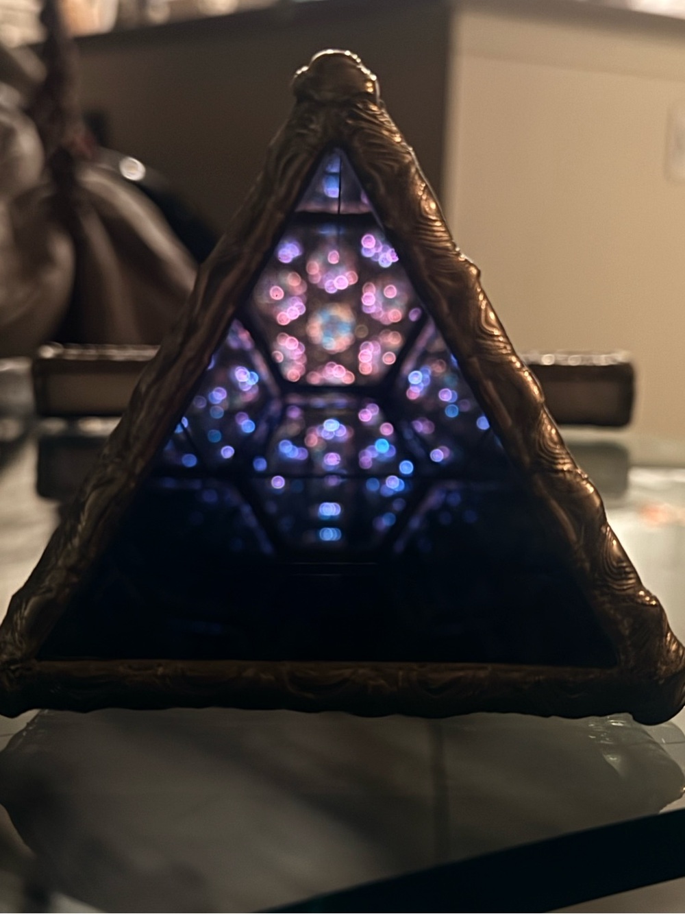 Handmade kaleidoscope signed and numbered.